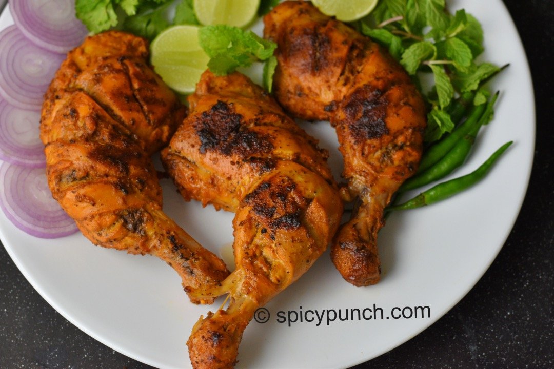 Tandoori Chicken prepared in Microwave – My Food World