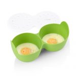 Microwave Egg Poacher Cups, Cozzine Silicone Microwave Egg Cooker, 2 Cavity  with Ring Standers – TookCook