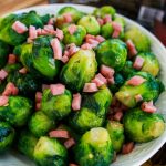 Maple Glazed Brussels Sprouts with Ham | Tangled with Taste