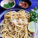 Browned Butter Aglio e Olio Spaghetti Recipe | At The Table Tonight