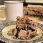Wild Blueberry Coffee Cake with Chai Glaze - The Lazy Vegan Baker