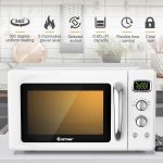 Retro Countertop Microwave Oven, 0.9Cu.ft, 900W Microwave Oven, with 5 Micro  Power, Defrost &