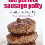 How to cook the perfect sausage patty | Sausage patty, How to cook sausage,  Homemade sausage