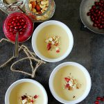 Bhapa Doi Or Baked Yogurt Pudding {With Pomegranate Coulis}