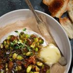 Baked Brie with Fig Jam and Pistachios | Cup of Zest