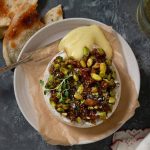 Baked Brie with Fig Jam and Pistachios | Cup of Zest