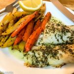Baked Cod One Pan Dinner - Quick and Easy - 25 Minutes - Poppop Cooks
