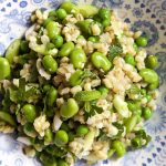 Pearl Barley Risotto with Spring Vegetables - thinlyspread.co.uk