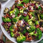 Charred Broccoli Salad with Hot Honey Dressing - Host The Toast