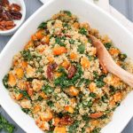 Warm Butternut Squash Quinoa Salad with Candied Pecans