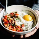 Savory Oatmeal with Cheddar and Fried Egg | Healthy Nibbles