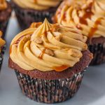 Chocolate Toffee Cupcakes with Caramel Frosting (video) - Tatyanas Everyday  Food
