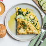 Spinach and Feta Omelet for Breakfast - La Cuisine de Géraldine