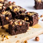 Brownie with Hazelnuts and Salted Butter Caramel