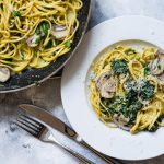 Mushroom and Spinach Spaghetti - La Cuisine de Géraldine