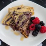 Oven-Baked Peanut Butter & Berry Compote Oatmeal Pancake - Kissed By Spice