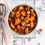 Roasted Sweet Potatoes with Buttery Brown Sugar Pecans - Meg's Everyday  Indulgence