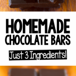 Homemade Chocolate Bars - Just 3 Ingredients!