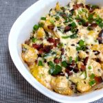 Loaded Cauliflower Casserole With Swiss Chard & Bacon