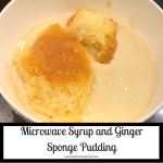 Microwave Syrup and Ginger Sponge Pudding