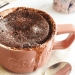 Chocolate Peanut Butter Fondant Mug Cake - Feed Your Sole