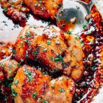 Baked Honey Garlic Chicken Thighs - Munchkin Time