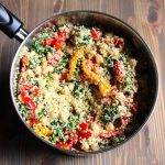 Lemon Feta Couscous With Spinach