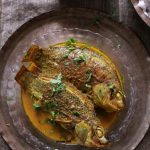 Shorshe Bata Diye Tilapia Macher Recipe - Bengali Tilapia Fish Curry
