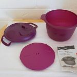 Tupperware Microwave Rice Maker Quick Cooker Steamer 2.25 cup Container  Plum Kitchenalia Collectables