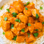 EASY RECIPE 30 MINUTES INDIAN BUTTER CHICKEN RECIPE WITH RICE - 1001 Cooking