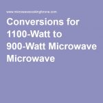 Conversions for 1100-Watt to 900-Watt Microwave | Microwave, Watt,  Conversation