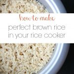 Make-Ahead Tutorial: How to Make Perfect Brown Rice In Your Rice Cooker |  Perfect brown rice, Aroma rice cooker, Brown rice cooking
