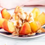 Baked' Apple In The Microwave with Caramel Sauce - The Plant Riot