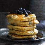 Blueberry Pancakes {Made with Sourdough Starter} - I Am Homesteader