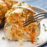 Buffalo Chicken Twice Baked Potatoes - I Am Homesteader