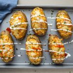 Buffalo Chicken Twice Baked Potatoes - I Am Homesteader