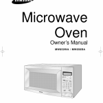 MW850 MICROWAVE OVEN User Manual Samsung Electronics
