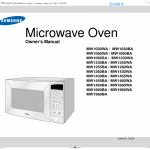 MW1455 microwave oven User Manual Samsung Electronics