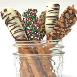Chocolate-dipped pretzel rods – Constantly Cooking