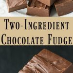 Easiest Ever Two-Ingredient Chocolate Fudge Recipe