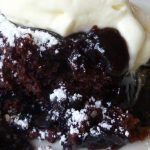 Microwave chocolate self-saucing pudding (egg-free) | Mermaid's tresses