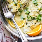 Pan Fried Cod in a Citrus and Basil Butter Sauce - Foodness Gracious