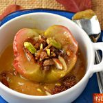 Microwave Baked Apples in Coconut Caramel Sauce
