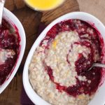 Steel Cut Oats with Orange Zest and Cranberry Sauce