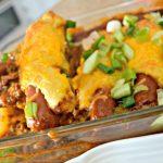 Easy Chili Cheese Dog Baked Casserole Dinner Recipe