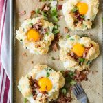 Cloud Eggs with Bacon and Gruyere - Foodness Gracious
