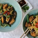 Sticky Eggplant and Chinese Greens Stirfry - DTS