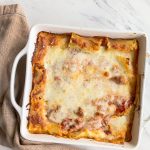 Freezer Lasagna in 8 Inch Pan - Cook Once, Eat Twice