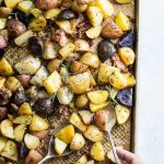 Roasted Potatoes with Crispy Pancetta and Rosemary.