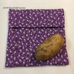 Kitchen & Dining Linens Microwave Baked Potato Bag Tortilla WarmerTrivetPot  Holder Bread Warmer Purple and White Floral Fabric